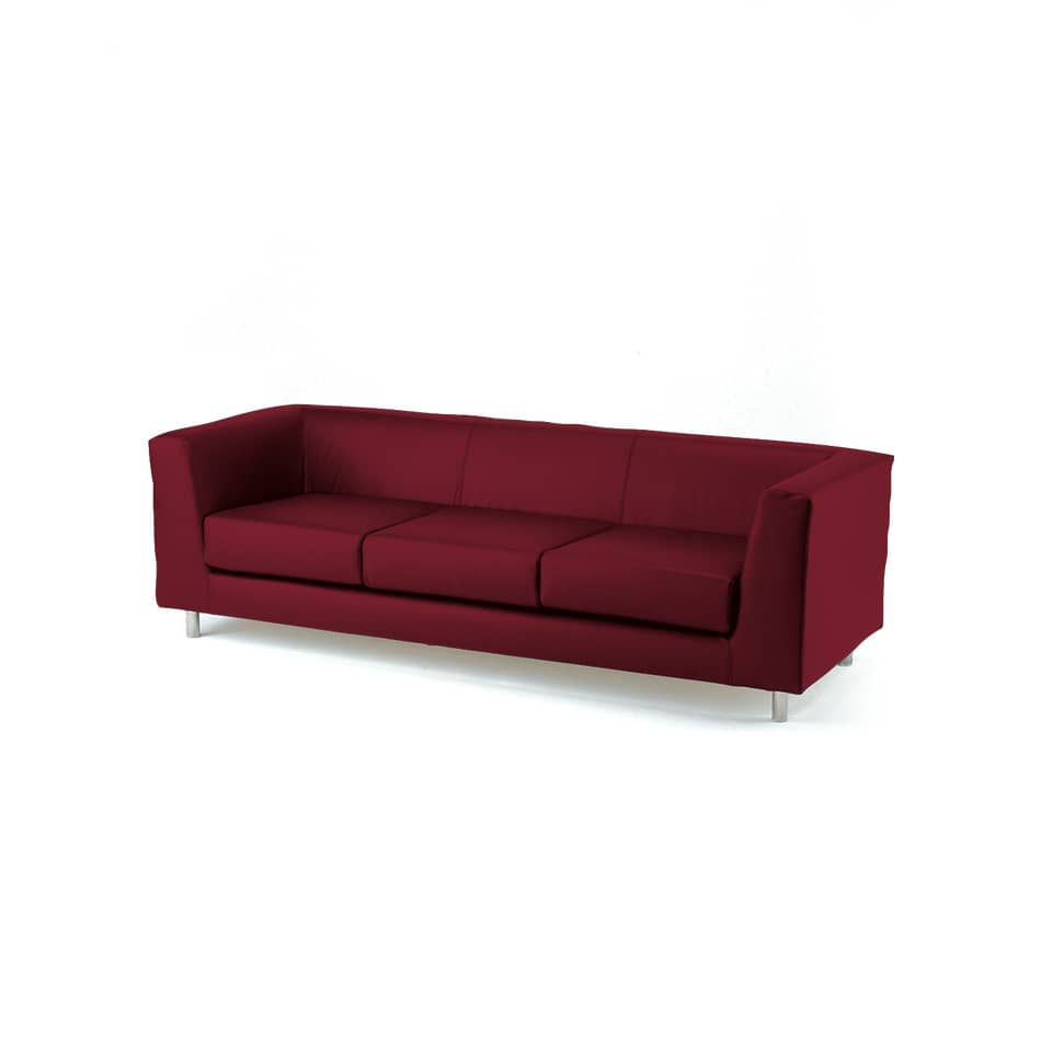 Divano 3 posti - divanetto attesa QUAD UNISIT - ignifugo - Bordeaux - QD3/ID-0 - Loveoffice