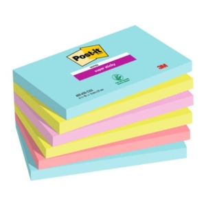 Foglietti Post-it® Super Sticky Miami - Assortito a tema Miami - 76x127 mm (conf.6)-0