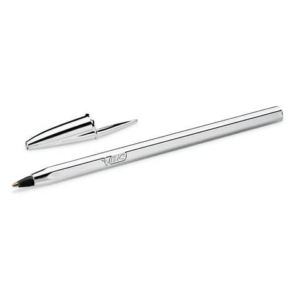 Penne a sfera Cristal Shine Bic - Argento - inch. Nero - 1 mm (conf.20)-0