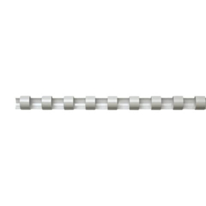 Dorsi plastici a 21 anelli Fellowes - 6 mm - 20 fogli - Bianco - 5345005 (conf.100)-0