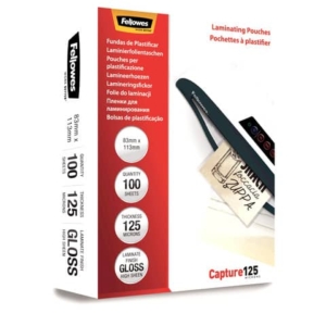 Pouches piccoli formati Fellowes - 9,3x11,3 cm - 125 µm (conf.100)-0