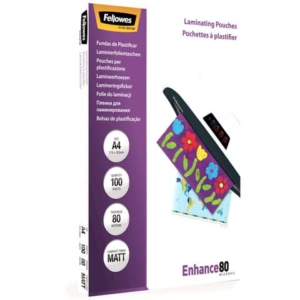 Pouches per plastificatrici Fellowes - 75 µm per lato - A4 - opaca - 5452103 (conf.100)-0