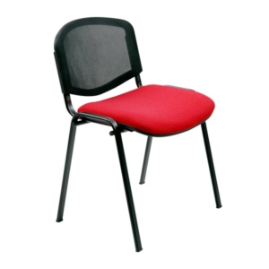 Sedie attesa Agata DADO UNISIT - ignifugo - Nera - Rosso - D5N/2/IR (conf.2)-0