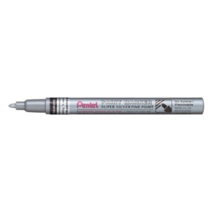 Paint Marker Pentel - punta fine da 2,9 mm - Pennarello a vernice Argento-0