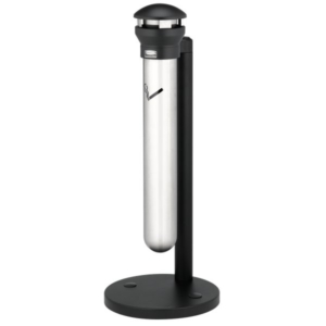 Posacenere da esterno a colonna Infinity Stand Alone Rubbermaid - Nero/acciaio - H 100 cm - ø40 cm - FG9W3100SSBLA-0