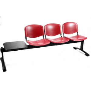 Panca in plastica 3 posti con tavolo Agata DADO UNISIT - Rosso - D5P3PT/RO-0