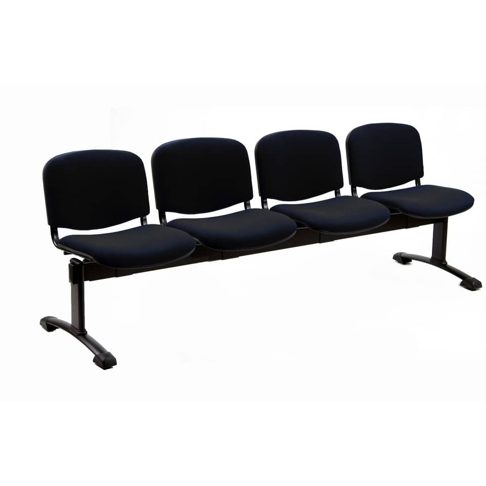 Panca 4 posti - Agata DADO UNISIT ignifugo - Nero - D54P/IN-0 - Loveoffice