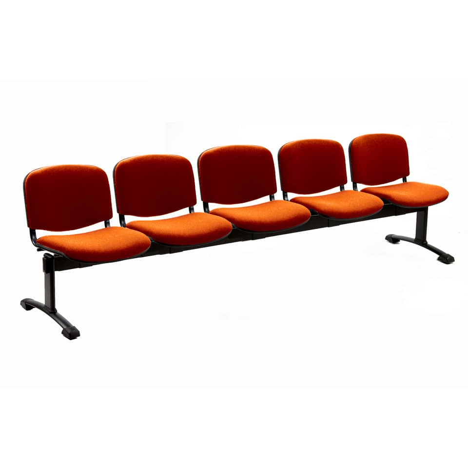 Panca 5 posti arancione unisit - Loveoffice