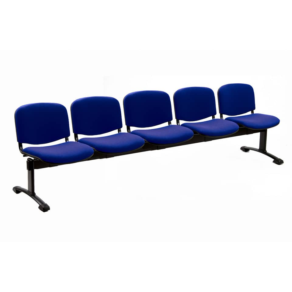 panca da attesa 5 posti blu - Loveoffice