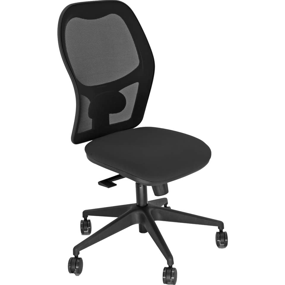 Sedia da ufficio Hubble HUHU UNISIT schienale in rete Nero - rivestimento in polipropilene Nero - Braccioli opzionali-0 - Loveoffice