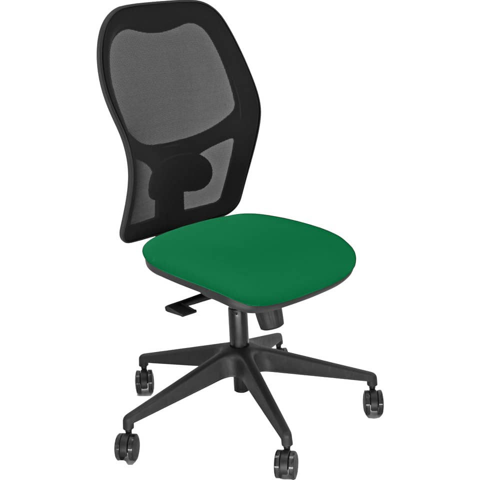 Sedia da ufficio Hubble HUHU UNISIT schienale in rete Nero - rivestimento in polipropilene Verde - Braccioli opzionali-0 - Loveoffice