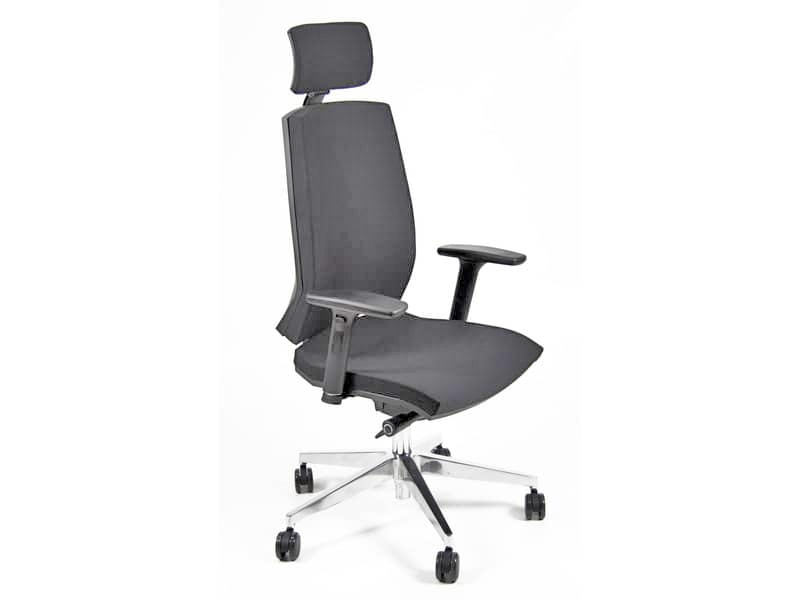 Sedia da ufficio ignifuga Grigio Antracite con poggiatesta LARISSA UNISIT - Braccioli opzionali-0 - Loveoffice