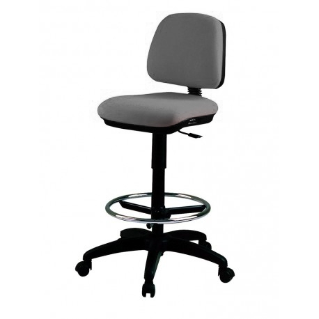 Sgabello tecnico con poggiapiedi telescopico ESOS 4 UNISIT - polipropilene - Grigio scuro-0 - Loveoffice