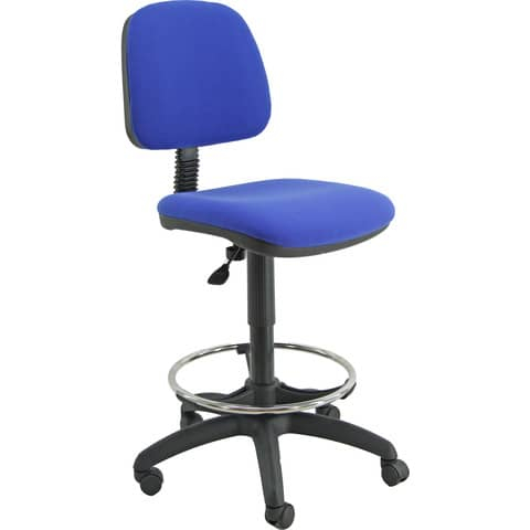 Sgabello tecnico con poggiapiedi telescopico ESOS 4 UNISIT - ignifugo - Blu-0 - Loveoffice