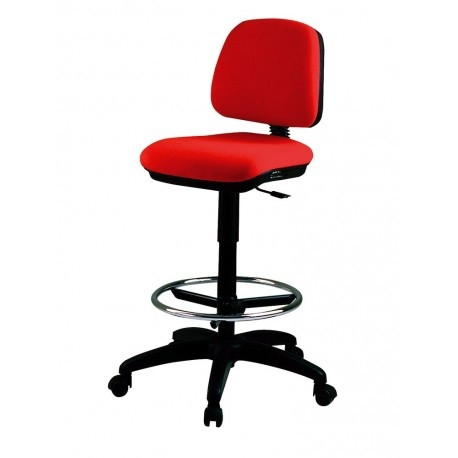 Sgabello tecnico con poggiapiedi telescopico ESOS 4 UNISIT - ignifugo - Rosso-0 - Loveoffice