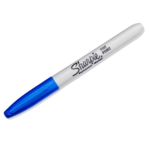 Pennarelli indelebili Blu - Pennarelli Sharpie Fine - 1 mm (conf.12)-0