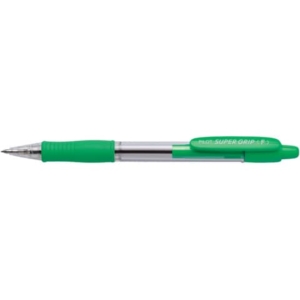 Penna a sfera a scatto Supergrip Pilot - 0,7 mm - Verde -0