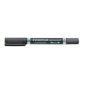 Pennarello doppia punta indelebile Nero Staedtler Lumocolor® permanent duo - 0,6-1,5 mm-0