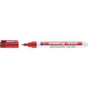 Pennarello indelebile Rosso Edding 400 - 1 mm-0