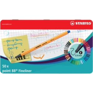 Fineliner point 88® Stabilo - 0,4 mm - Assortito (conf.50)-0