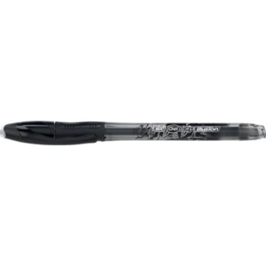 Penne cancellabili Gel-ocity illusion gel Bic - 0,7 mm - Nero (conf.12)-0