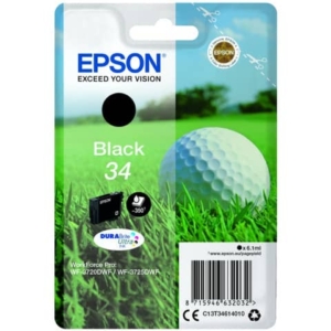 Originale Epson Ink-jet C13T34614010 Cartuccia Pallina da golf Durabrite Ultra 34 - 6,1 ml Nero-0