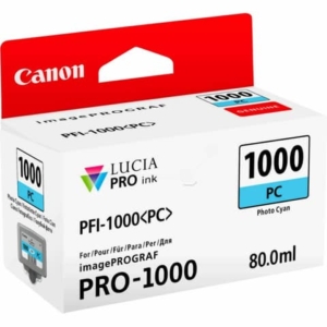 Cartuccia Canon Originale Ink-jet 0550C001 Cartuccia PFI-1000PC - 80 ml - Ciano foto-0