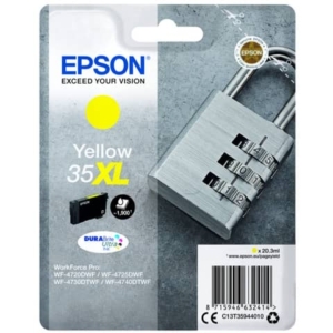 Originale Epson Ink-jet C13T35944010 Cartuccia Lucchetto Durabrite Ultra 35XL - 20,3 ml Giallo -0