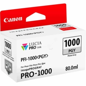Cartuccia Originale Canon Ink-jet 0553C001 - PFI-1000PGY - 80 ml - Grigio chiaro-0