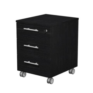 Cassettiera ufficio - Artexport Flora - Nero venato - 41,8x52x61,5 cm-0