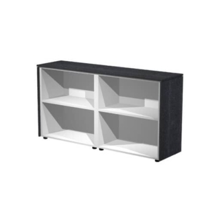 Coppia mobili bassi a giorno Artexport Flora Nero venato - L163 P43 H81,4 cm - 930C/8-0