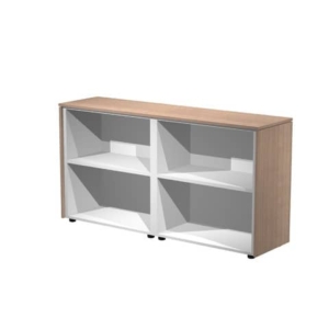 Coppia mobili bassi a giorno Artexport Flora Noce arabis - L163 P43 H81,4 cm - 930C/K-0
