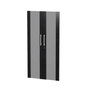 Coppia ante vetro mobile medioalto Artexport Flora Nero venato - L80 H153,8 SP. 1,8 cm - 91074M/8-0