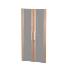 Coppia ante in vetro mobile medioalto Artexport Flora Noce arabis - L80 H153,8 SP. 1,8 cm - 91074M/K-0