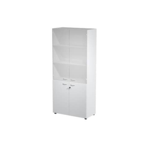 Armadio componibile Artexport 2898 - vetro e melaminico - L90 P45,8 H200 cm - Grigio -0