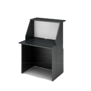 Scrivania con rialzo per Banco Reception Musa - Bicolore nero venato - 80 cm