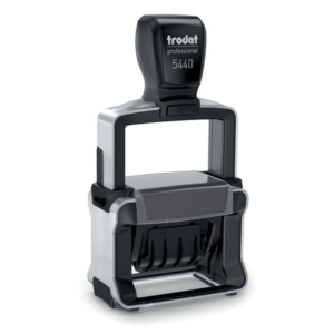 Datario autoinchiostrante Professional 4.0 Trodat - 5440 - in acciaio 49x28 mm Nero - 2+2 righe-0
