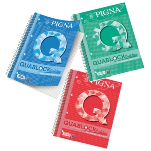 Quaderni a spirale Quablock Evolution Skip Pigna - Banda antristrappo - A4 - 1R - 50 fogli (conf.5)-0