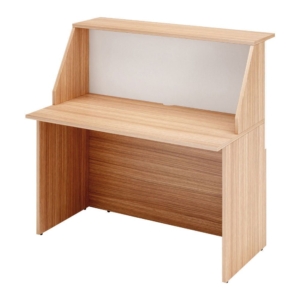 Scrivania con rialzo per Banco Reception Musa - Noce arabis - 120 cm