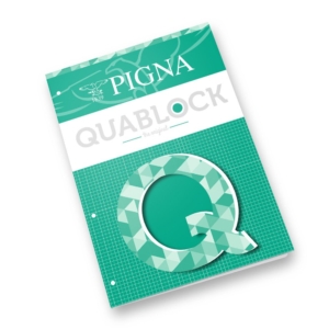 Blocchi collati Quablock Pigna - A4 - 4 mm - 80 g/m² - 50 fogli (conf.5)-0