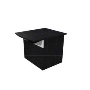 Scrivania portatori disabilità per Banco Reception Musa - Bicolore nero venato - 80 cm