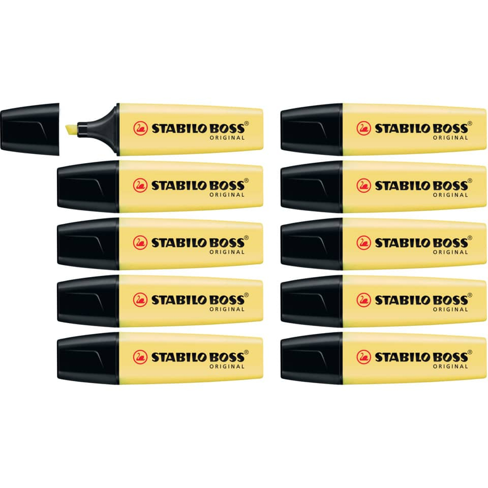 Evidenziatori Stabilo Boss Pastel - banana (conf.10)-0 - Loveoffice