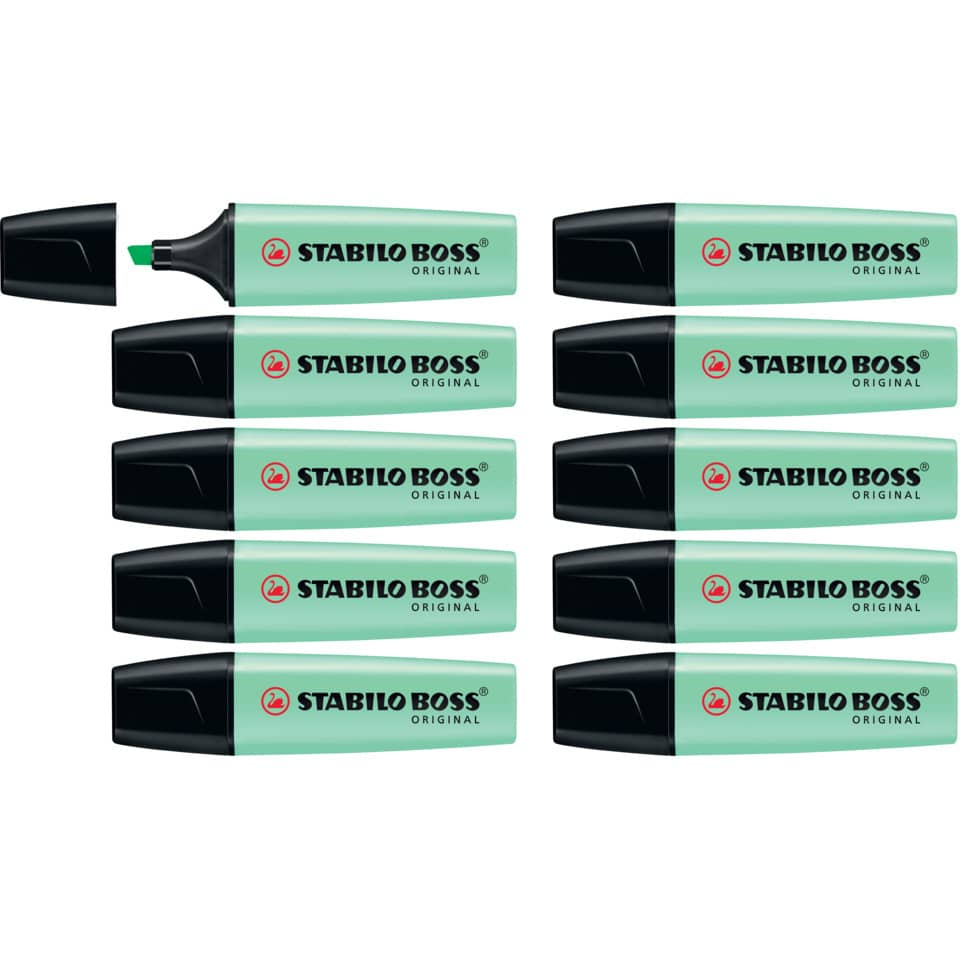 Evidenziatori Stabilo Boss Pastel - menta (conf.10)-0 - Loveoffice