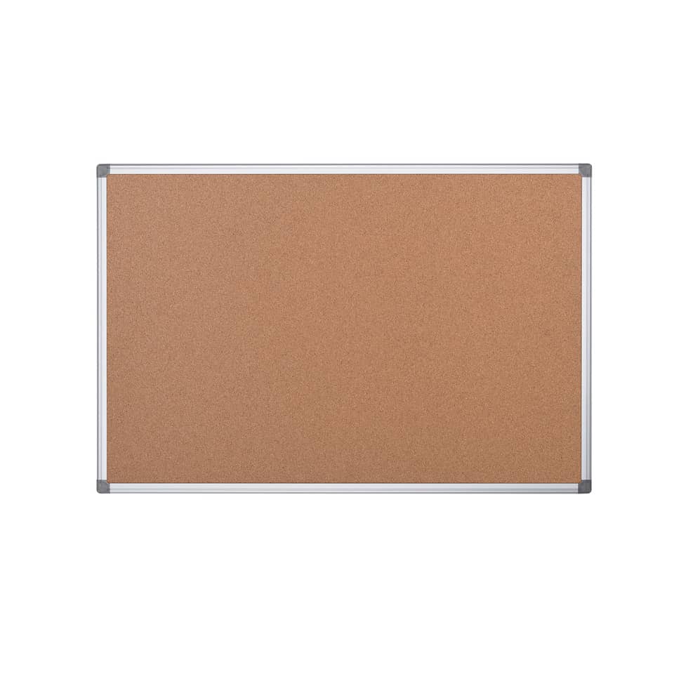 Pannello in sughero Q-Connect 60x40 cm con cornice in alluminio -0 - Loveoffice