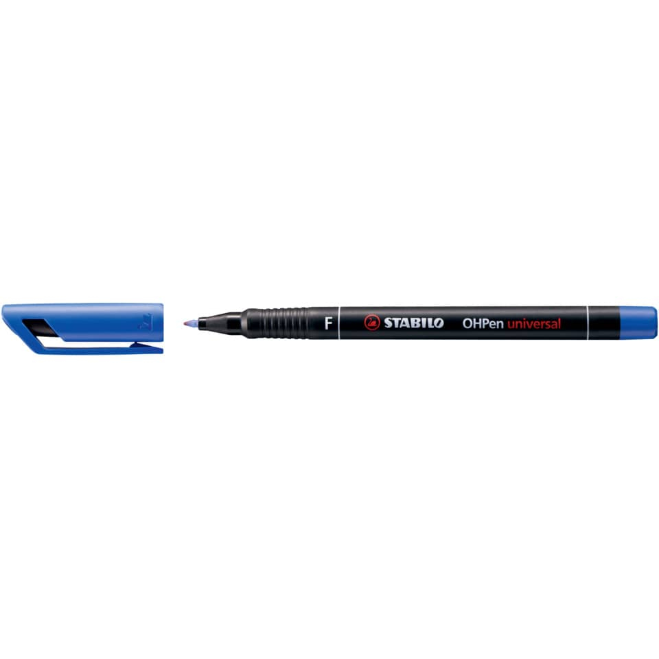 Stabilo Pennarelli indelebili Blu - Stabilo OHPen Universal - fine - 0,7 mm (conf.10)-184309 - Loveoffice