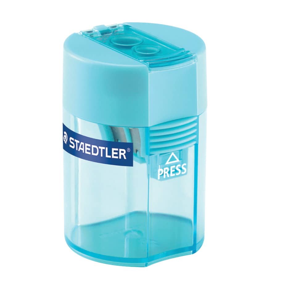 Temperamatite con contenitore Staedtler Noris a 2 fori 512 006 cyan Verde Tiffany-0 - Loveoffice