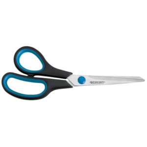 Forbici per mancini Westcott Easy Grip lame asimettriche 21 cm Blu/nero E-30282 00-0