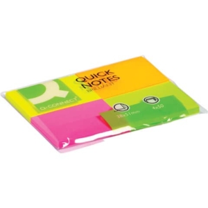 Foglietti riposizionabili Q-Connect g/m² colori intensi 38x51 mm - KF10510 (4 blocchetti da 50 ff)-0