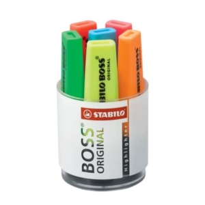 Evidenziatori Stabilo Boss Original 2-5 mm Assortito Cilindro in plastica (conf.6)-0