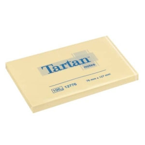 Foglietti riposizionabili Tartan™ Notes 100 fogli 63 g/m² Giallo 127x76mm - 655 Yellow (conf.12 blocchetti)-0